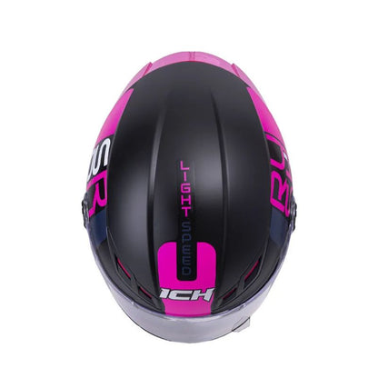 CASCO ICH ICH-501SP DOPE NEGRO FUCSIA VISOR HUMO