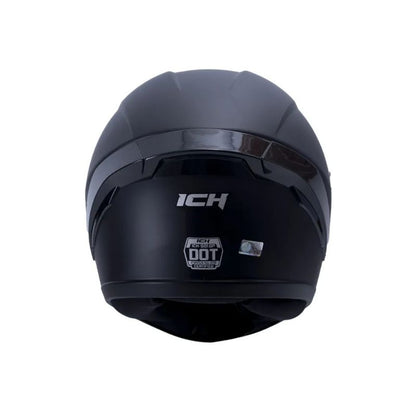 CASCO ICH ICH-501SP SOLID MATE NEGRO VISOR HUMO