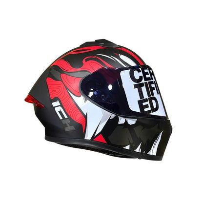 CASCO ICH ICH-503SP POOL MATE NEGRO ROJO HUMO