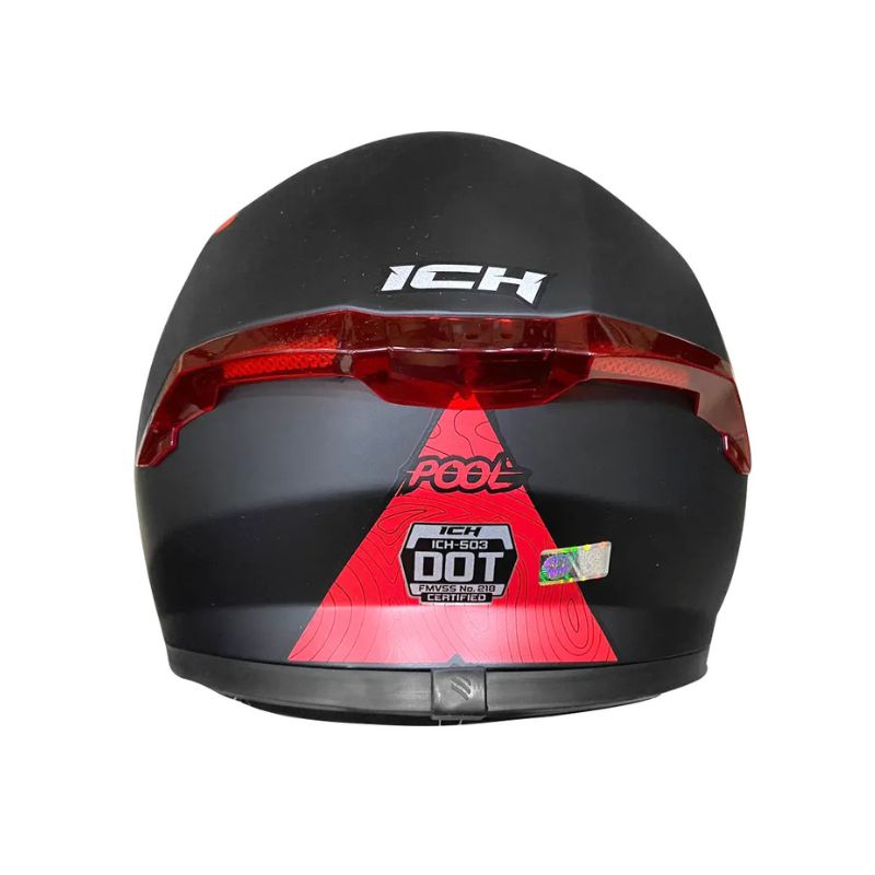 CASCO ICH ICH-503SP POOL MATE NEGRO ROJO HUMO