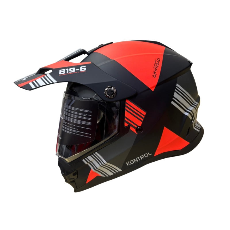 CASCO KONTROL 819-6 OXPORT MATE NEGRO ROJO