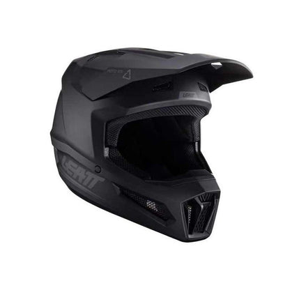 CASCO LEATT MOTO 2.5 V24 STEATLH MATE NEGRO