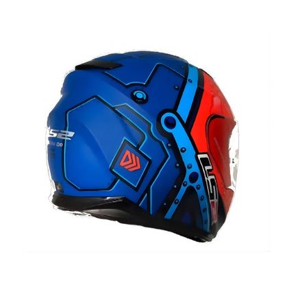 CASCO LS2 FF320 BUBBLE MATE AZUL NARANJA NEON