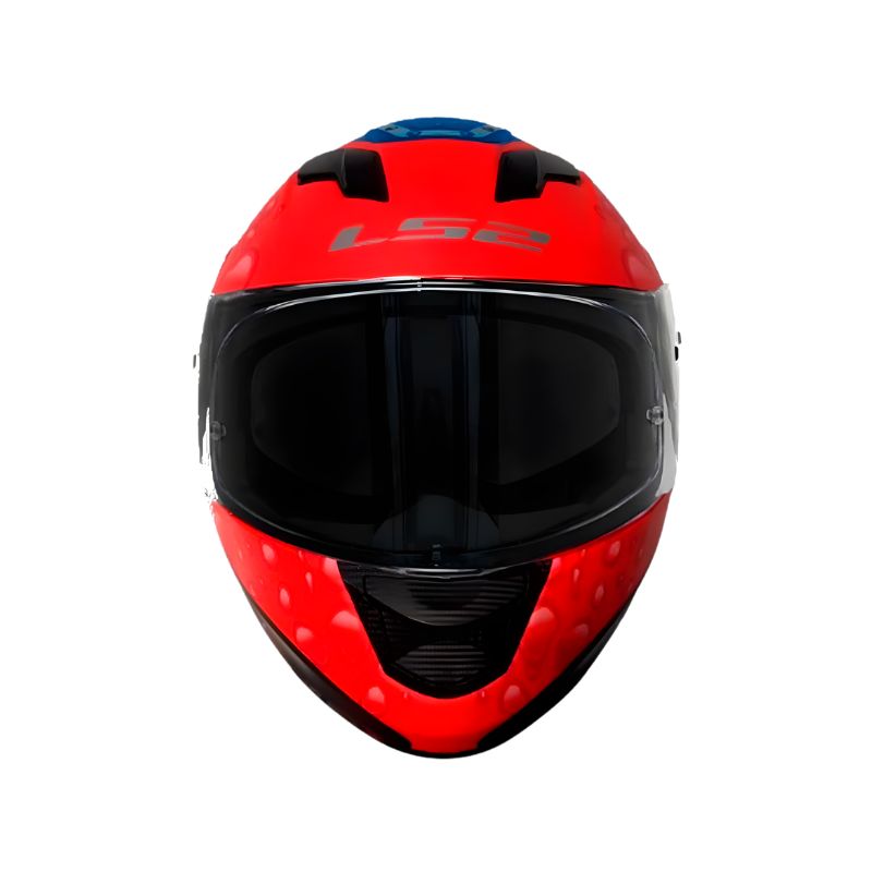 CASCO LS2 FF320 BUBBLE MATE AZUL NARANJA NEON
