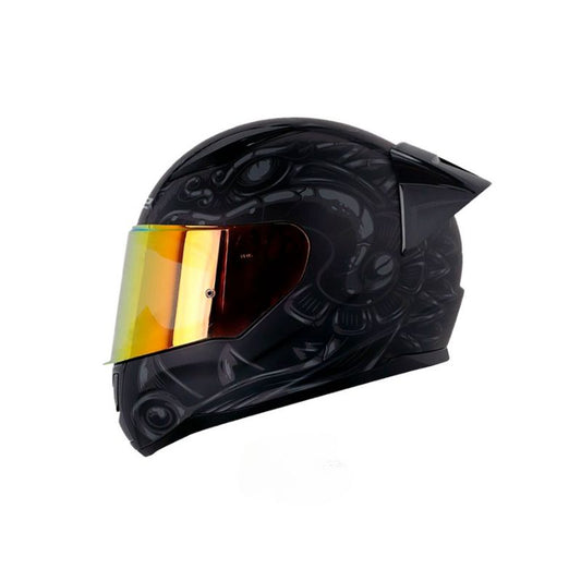 CASCO LS2 FF353 AZTECA NEGRO GRIS VISOR IRIDIUM ROJO