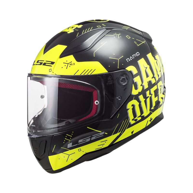 CASCO LS2 FF353SP PLAYER AMARILLO NEON NEGRO