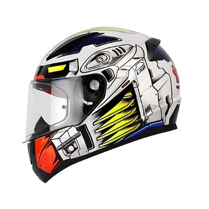 CASCO LS2 FF353SP ROBOT BRILLANTE BLANCO AZUL