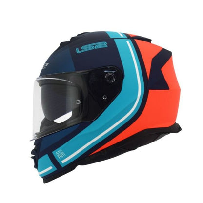 CASCO LS2 FF800 STORM SLANT MATE AZUL NARANJA NEON