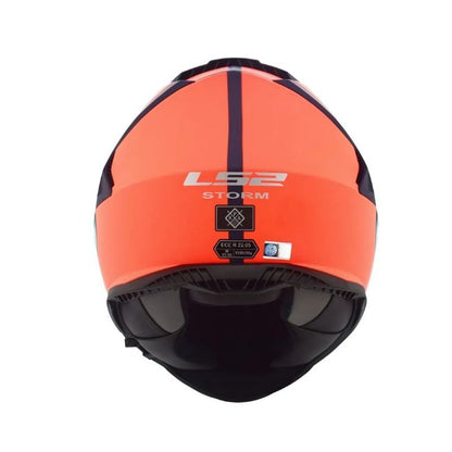 CASCO LS2 FF800 STORM SLANT MATE AZUL NARANJA NEON
