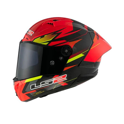 CASCO LS2 FF805 THUNDER C GP AERO FIRE ROJO NEGRO VISOR HUMO