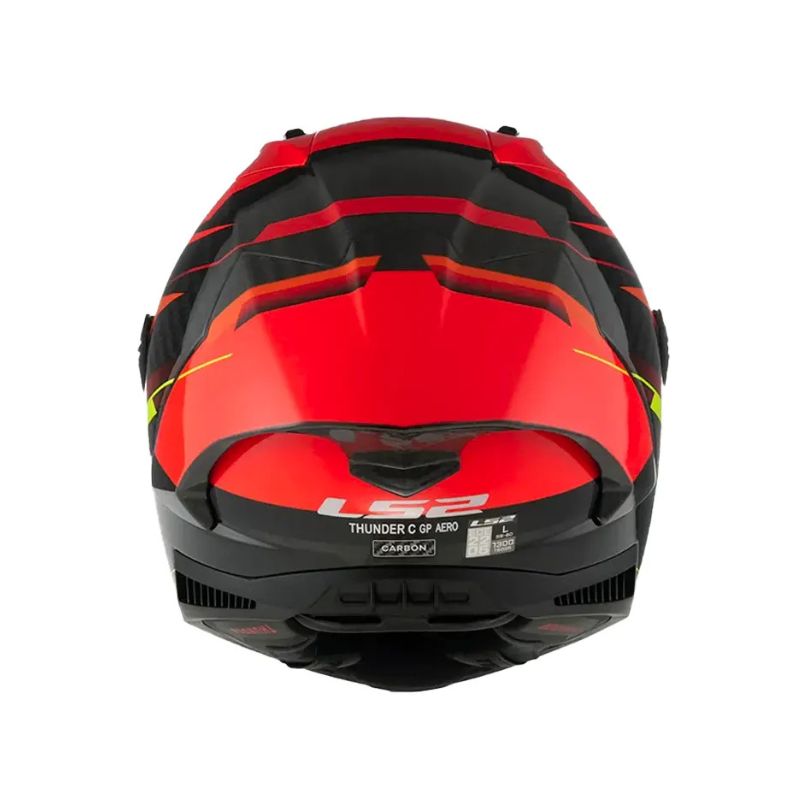 CASCO LS2 FF805 THUNDER C GP AERO FIRE ROJO NEGRO VISOR HUMO
