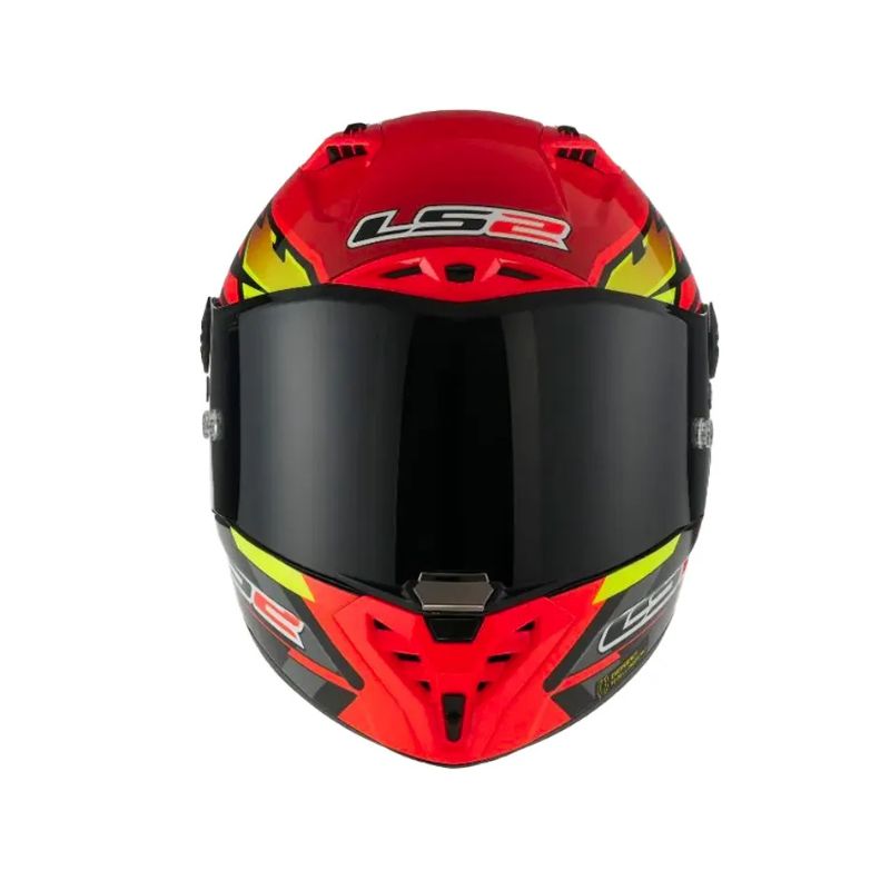 CASCO LS2 FF805 THUNDER C GP AERO FIRE ROJO NEGRO VISOR HUMO