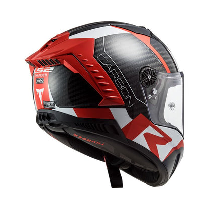 CASCO LS2 FF805 THUNDER RACING1 BLANCO ROJO