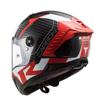 CASCO LS2 FF805 THUNDER RACING1 BLANCO ROJO