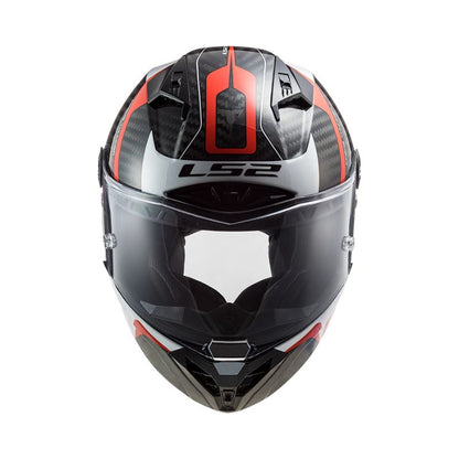 CASCO LS2 FF805 THUNDER RACING1 BLANCO ROJO