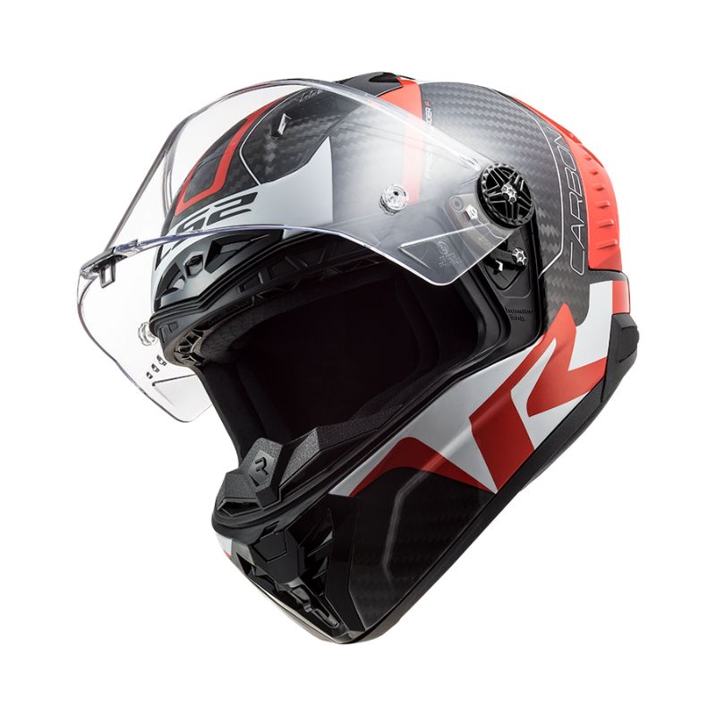 CASCO LS2 FF805 THUNDER RACING1 BLANCO ROJO