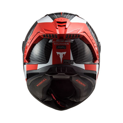 CASCO LS2 FF805 THUNDER RACING1 BLANCO ROJO