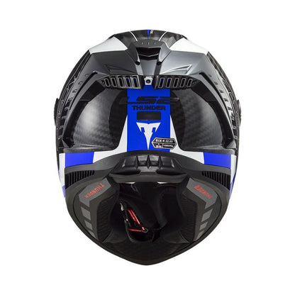 CASCO LS2 FF805 THUNDER RACING1 CARBON AZUL