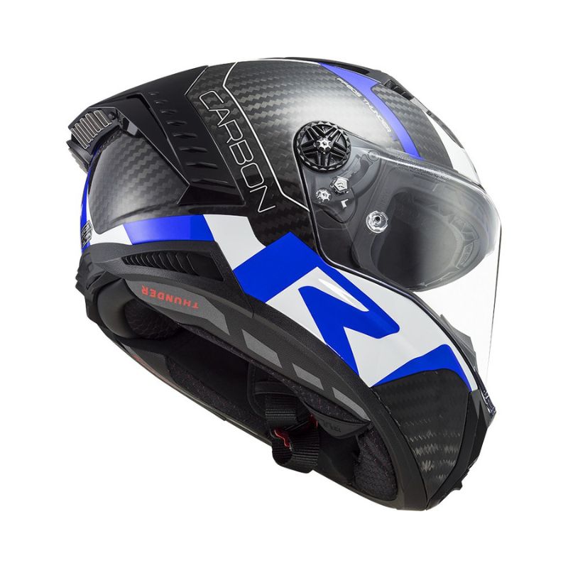 CASCO LS2 FF805 THUNDER RACING1 CARBON AZUL