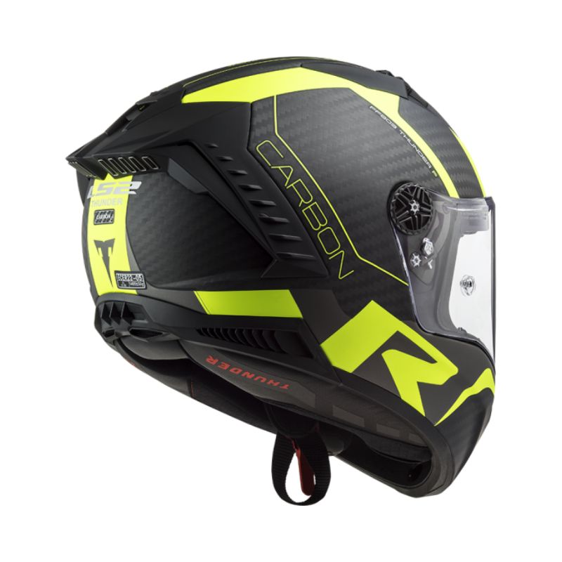 CASCO LS2 FF805 THUNDER RACING1 MATE NEGRO AMARILLO
