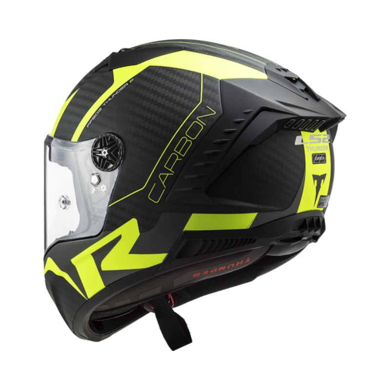 CASCO LS2 FF805 THUNDER RACING1 MATE NEGRO AMARILLO