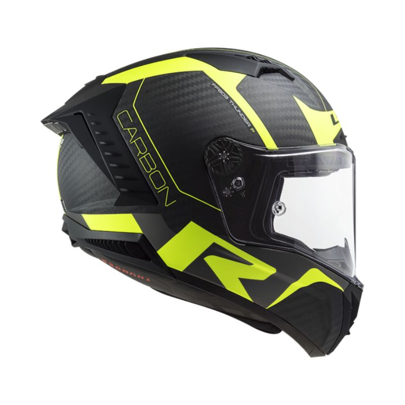 CASCO LS2 FF805 THUNDER RACING1 MATE NEGRO AMARILLO