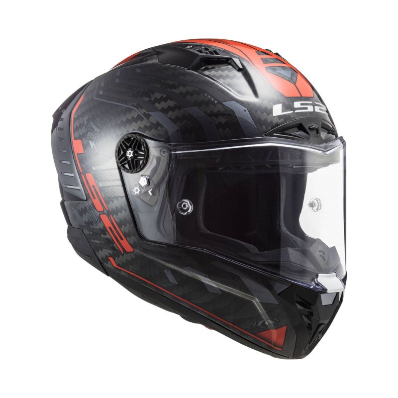 CASCO LS2 FF805 THUNDER SPUKNIK CARBON ROJO