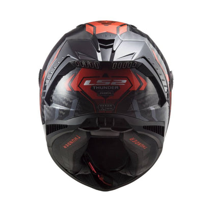 CASCO LS2 FF805 THUNDER SPUKNIK CARBON ROJO