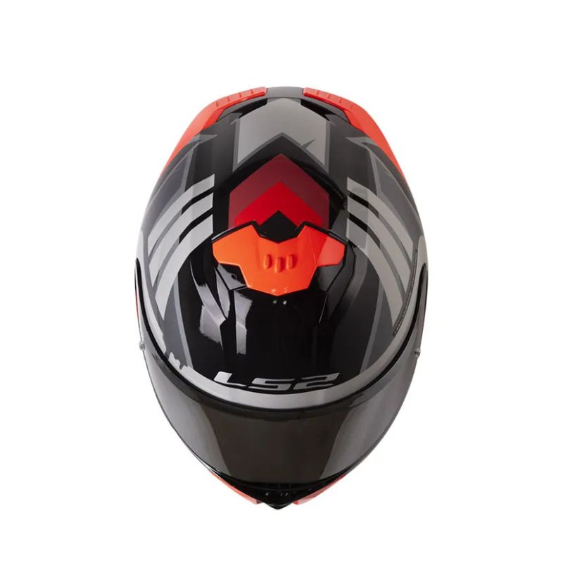 CASCO LS2 FF808 STREAM II ELECE2 NEGRO ROJO