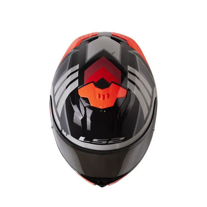 CASCO LS2 FF808 STREAM II ELECE2 NEGRO ROJO