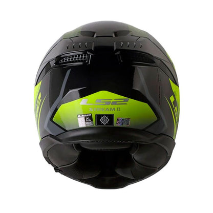 CASCO LS2 FF808 STREAM II FURY NEGRO AMARILLO NEON VISOR