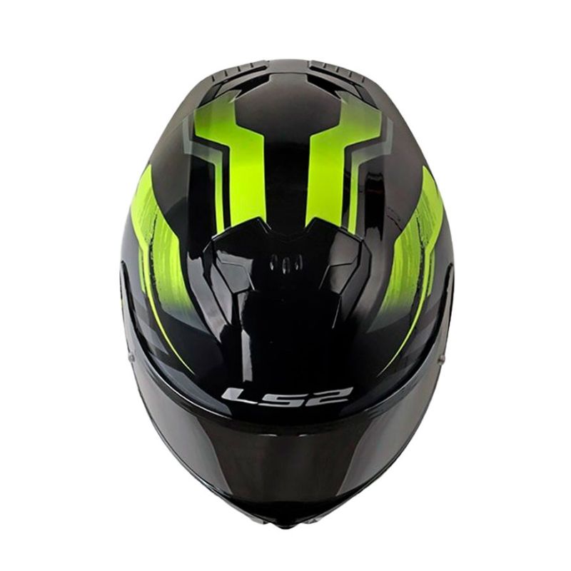 CASCO LS2 FF808 STREAM II FURY NEGRO AMARILLO NEON VISOR