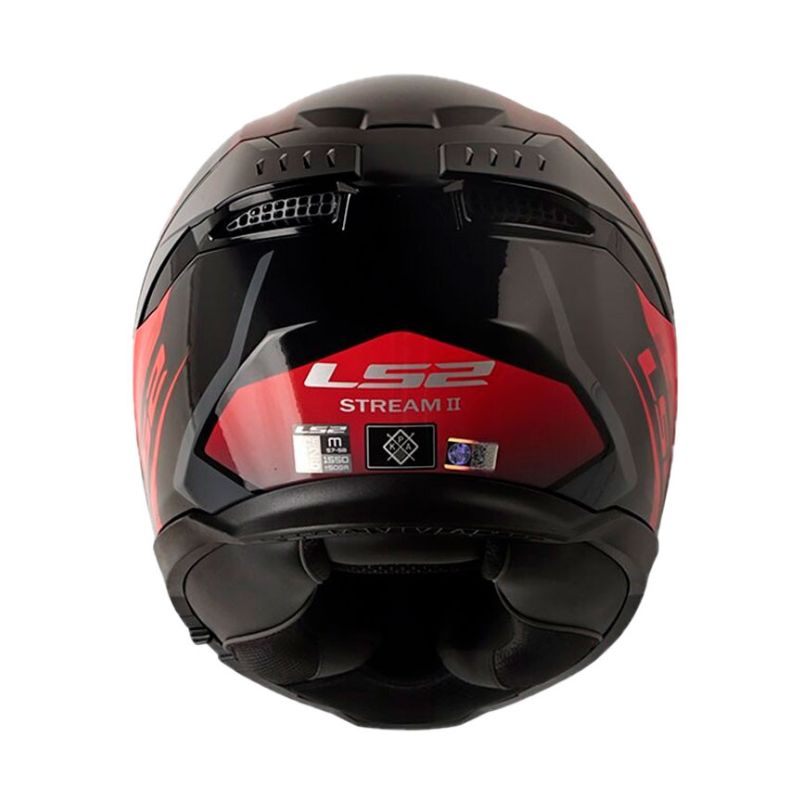 CASCO LS2 FF808 STREAM II FURY NEGRO ROJO VISOR IRIDIUM
