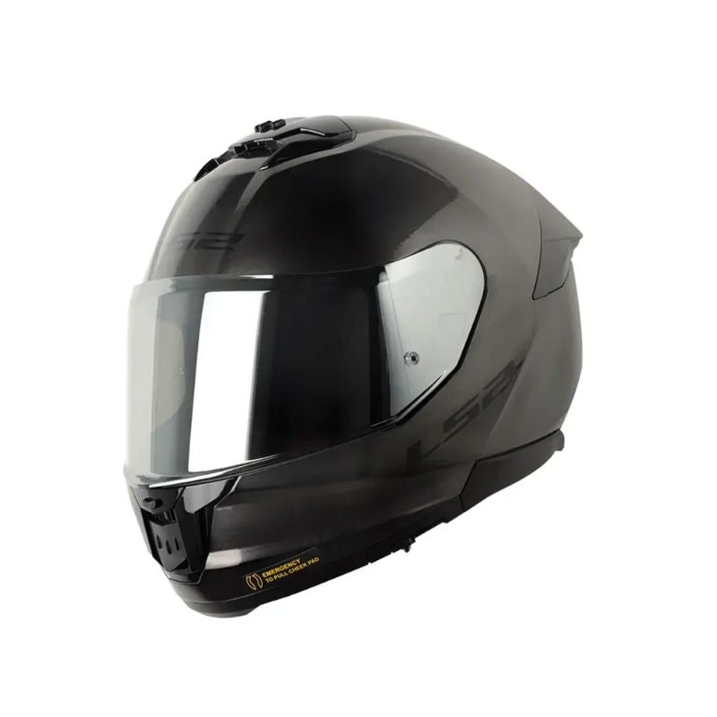 CASCO LS2 FF808 STREAM II JEANS TITANIO VISOR IRIDIUM PLATA
