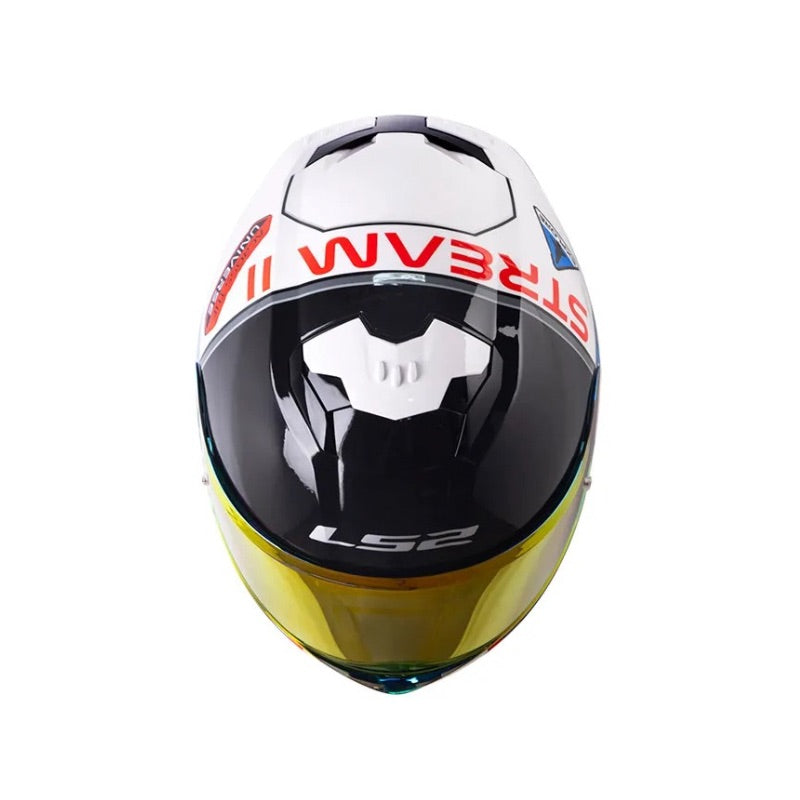 CASCO LS2 FF808 STREAM II MOONWALK BLANCO PERLA AZUL IRIDIUM