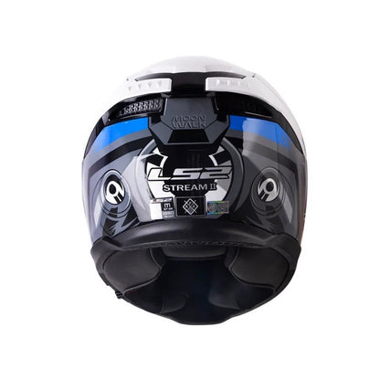 CASCO LS2 FF808 STREAM II MOONWALK BLANCO PERLA AZUL IRIDIUM