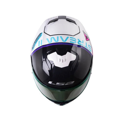 CASCO LS2 FF808 STREAM II MOONWALK BLANCO PERLA FUCSIA