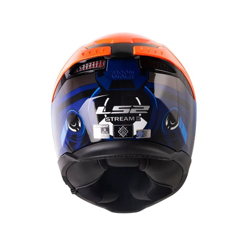 CASCO LS2 FF808 STREAM II MOONWALK NARANJA NEON NEGRO
