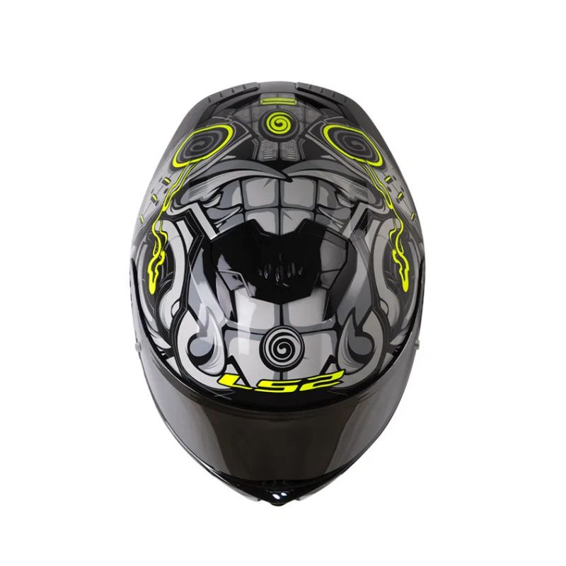 CASCO LS2 FF808 STREAM II SAMURAI GRIS AMARILLO NEON IRIDIUM