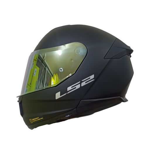 CASCO LS2 FF808 STREAM II SOLID MATE NEGRO IRIDIUM DORADA