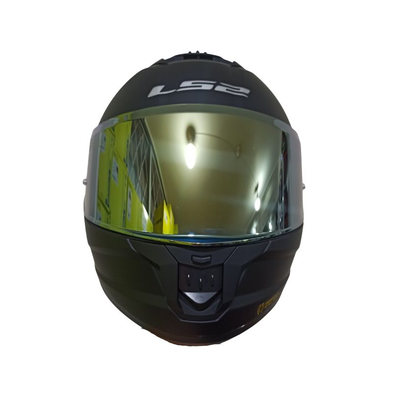 CASCO LS2 FF808 STREAM II SOLID MATE NEGRO IRIDIUM DORADA