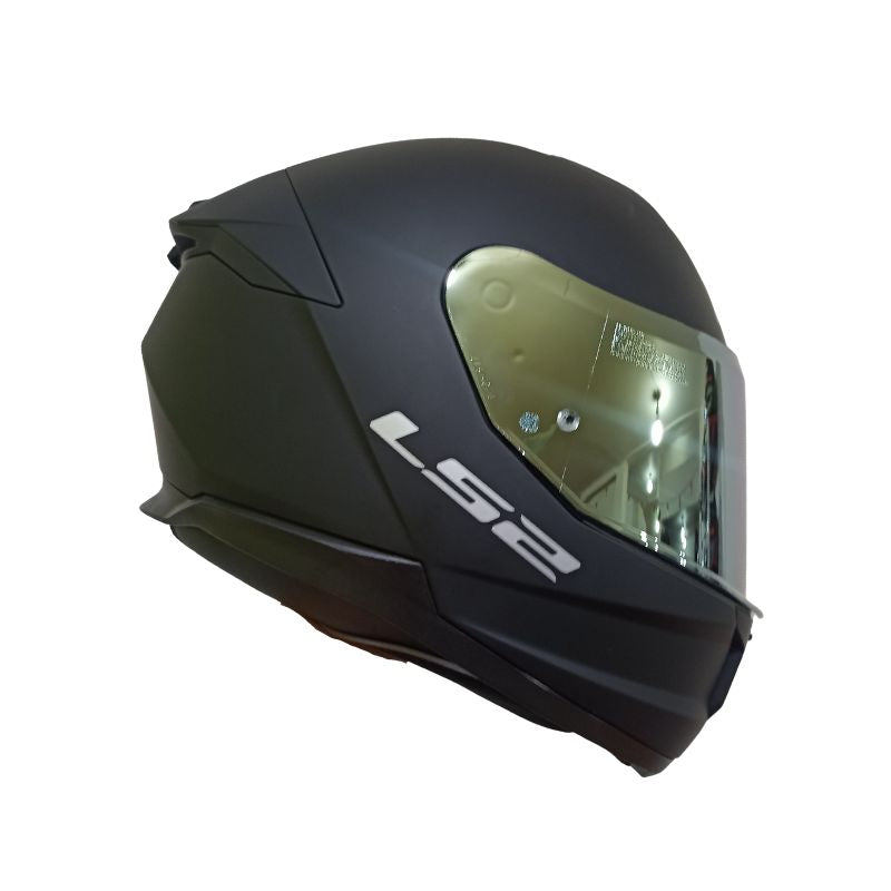 CASCO LS2 FF808 STREAM II SOLID MATE NEGRO IRIDIUM DORADA