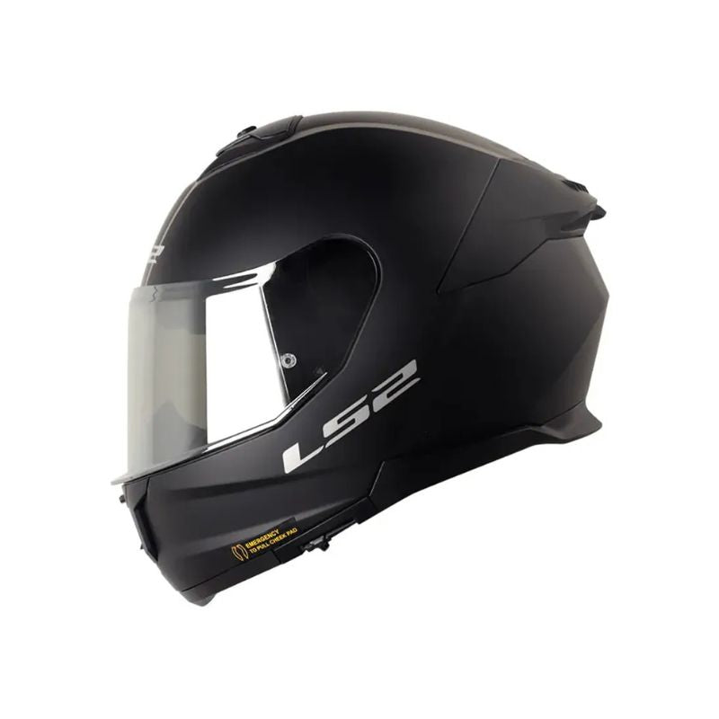 CASCO LS2 FF808 STREAM II SOLID MATE NEGRO VISOR IRIDIUM