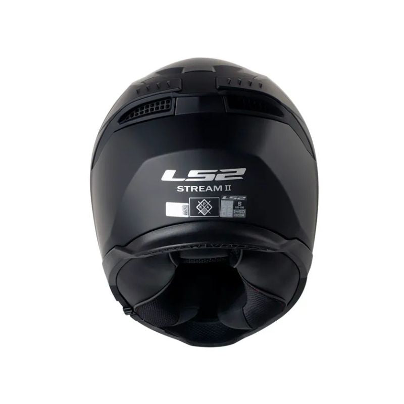 CASCO LS2 FF808 STREAM II SOLID MATE NEGRO VISOR REVO ROJO