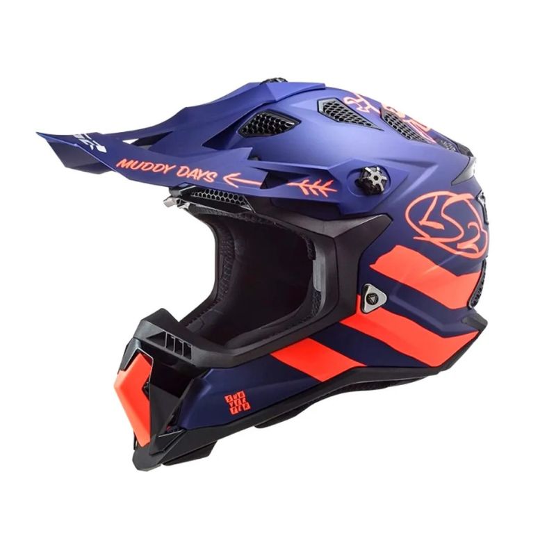 CASCO LS2 MX700 SUBVERTER CARGO MATE AZUL NARANJA NEON
