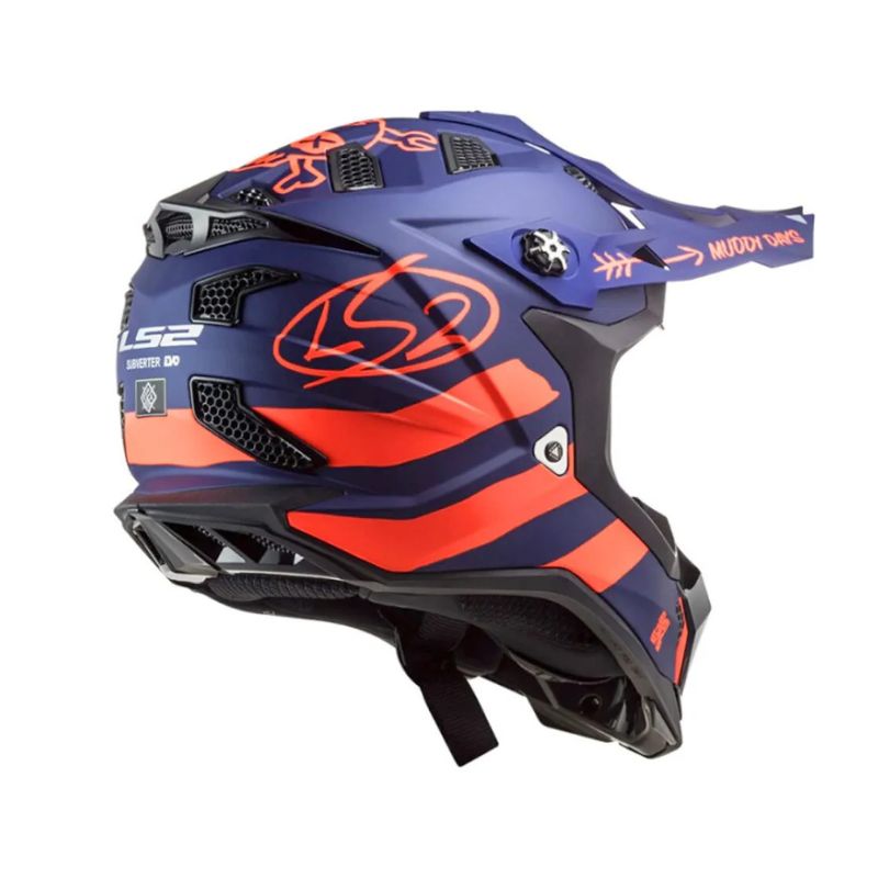 CASCO LS2 MX700 SUBVERTER CARGO MATE AZUL NARANJA NEON