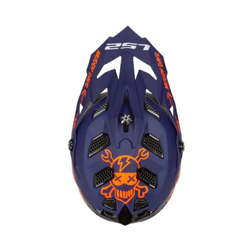 CASCO LS2 MX700 SUBVERTER CARGO MATE AZUL NARANJA NEON
