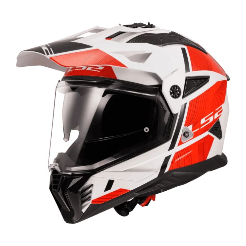 CASCO LS2 MX702 PIONEER II HILL BLANCO ROJO