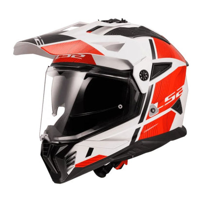 CASCO LS2 MX702 PIONEER II HILL BLANCO ROJO