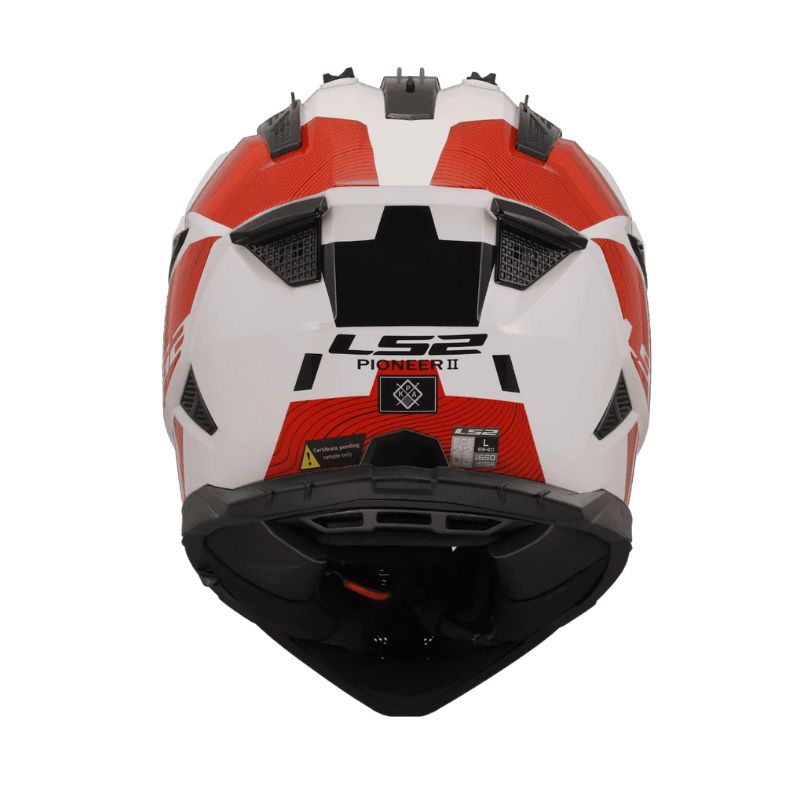 CASCO LS2 MX702 PIONEER II HILL BLANCO ROJO